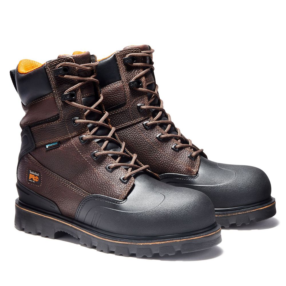 Timberland Mens Work Boots PRO® Rigmaster 8\" Steel Toe - Brown/Black - India PN4023617